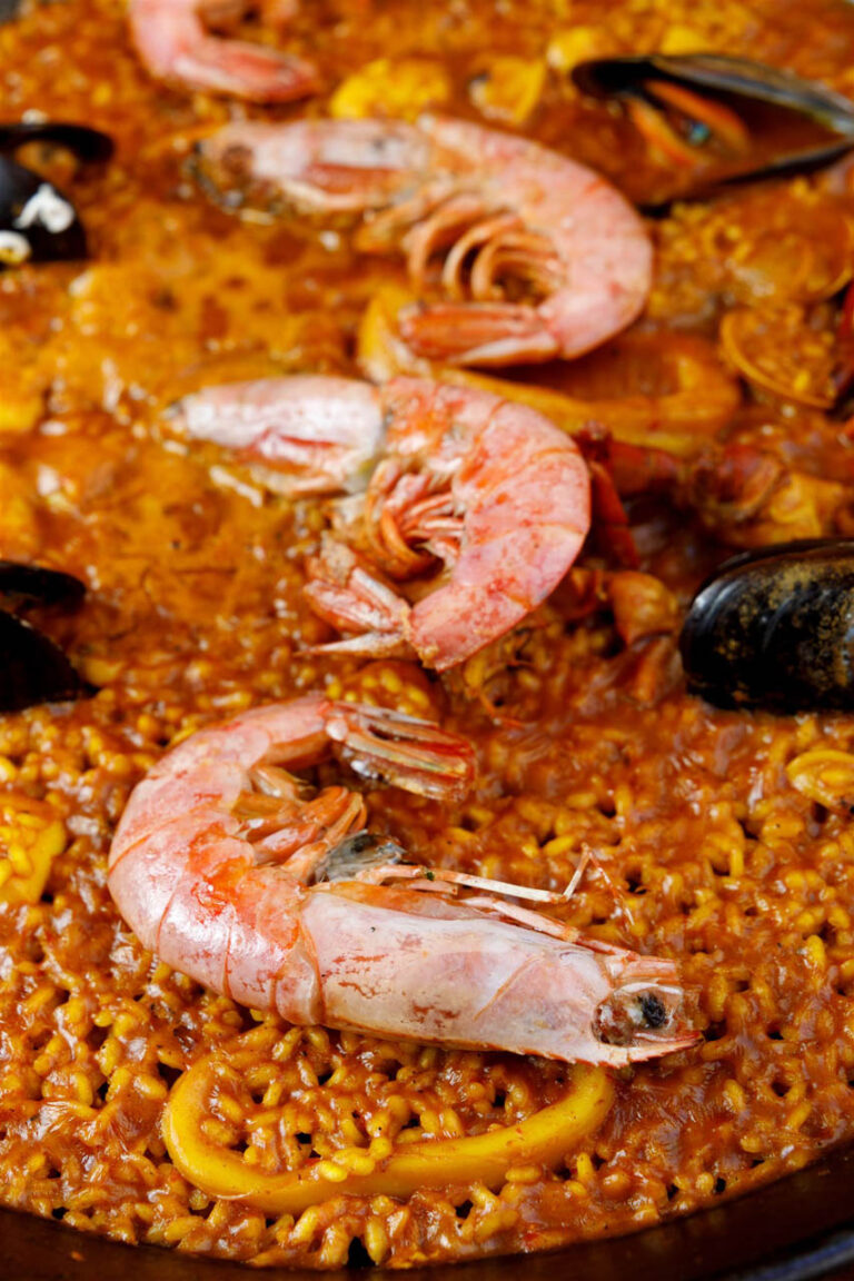 Paella de marisco, hecha en Ca´n Jaume